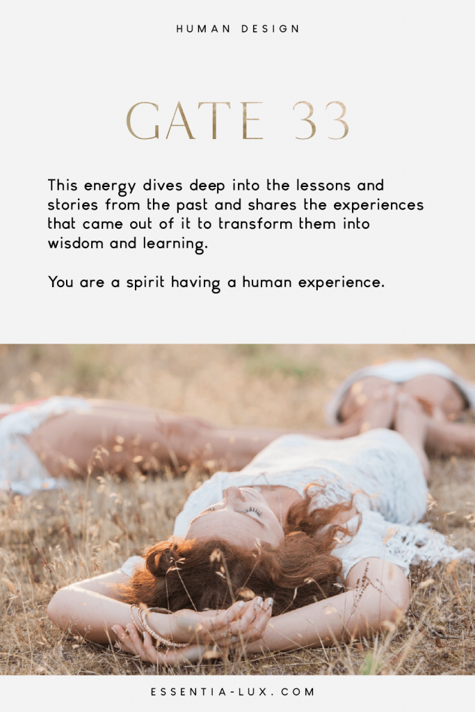 Human Design Gate 33 Gene Key 33 Essentia Lux